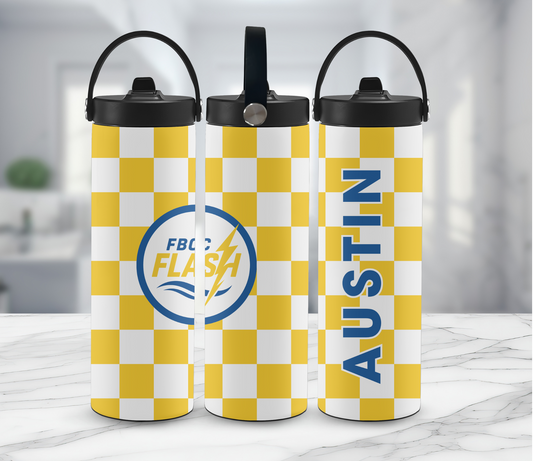 Flash Checkerboard Water Bottle