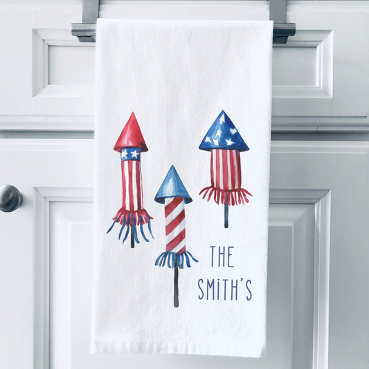 USA Fireworks Personalized Towel
